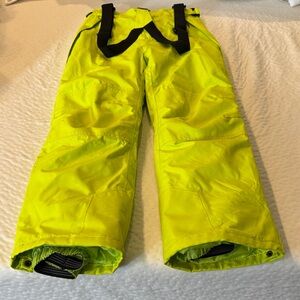 Bright Yellow Kids Snow Pants
